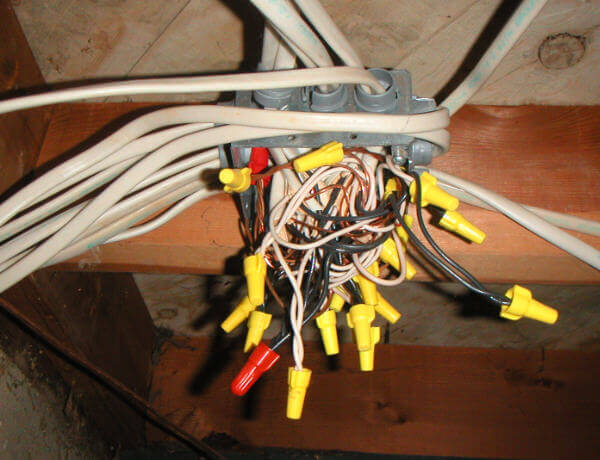 over crowded junction box